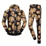 ensemble jogging versace 2 pieces haut et pantalon hoodie medusa black